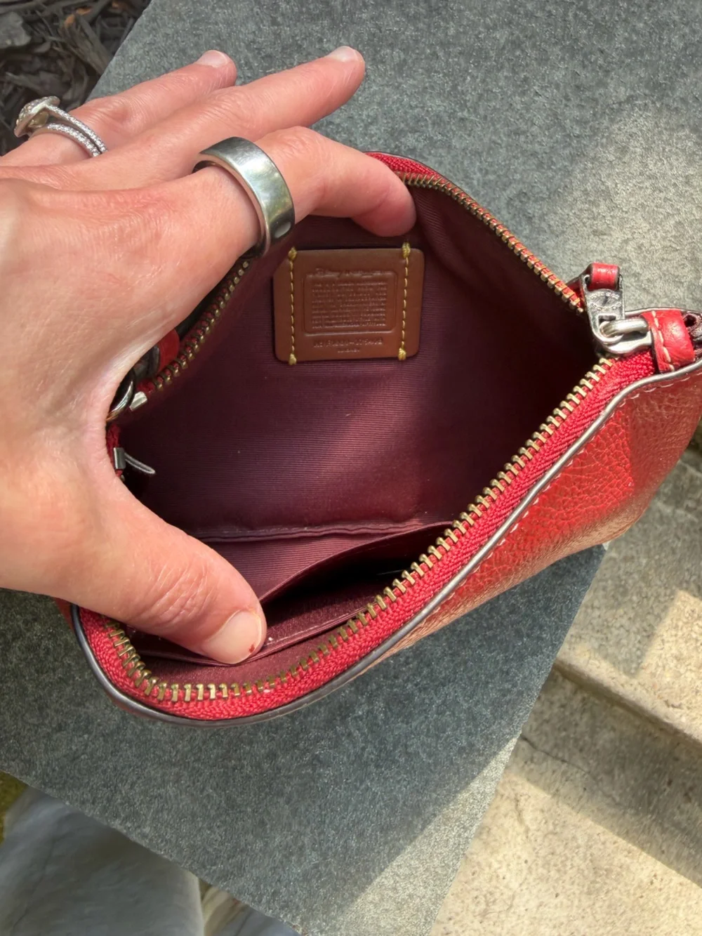 Gorgeous RARE EUC Coach Minnie Mouse zipper bag